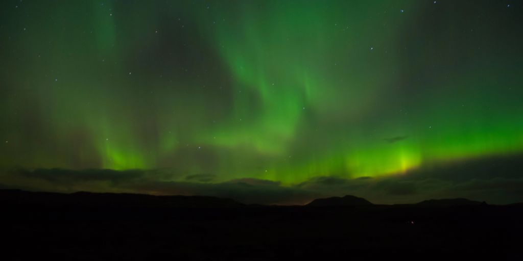 Nordlichter über Reykjavík
