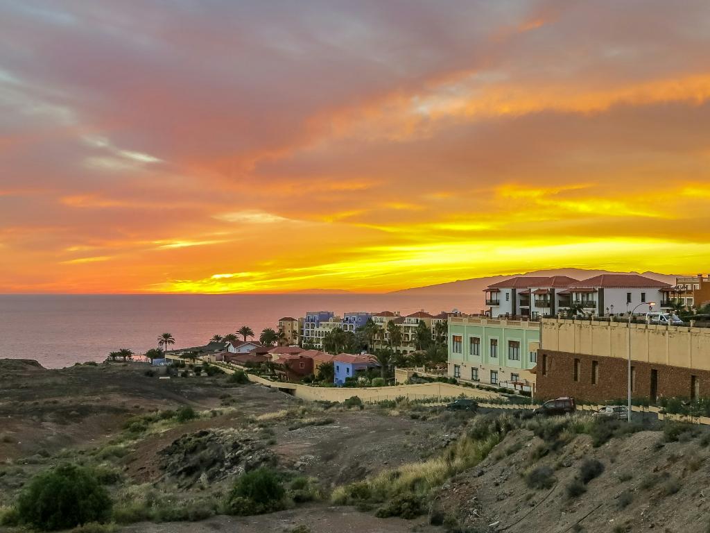 Teneriffa Hiszpania Sonnenuntergang