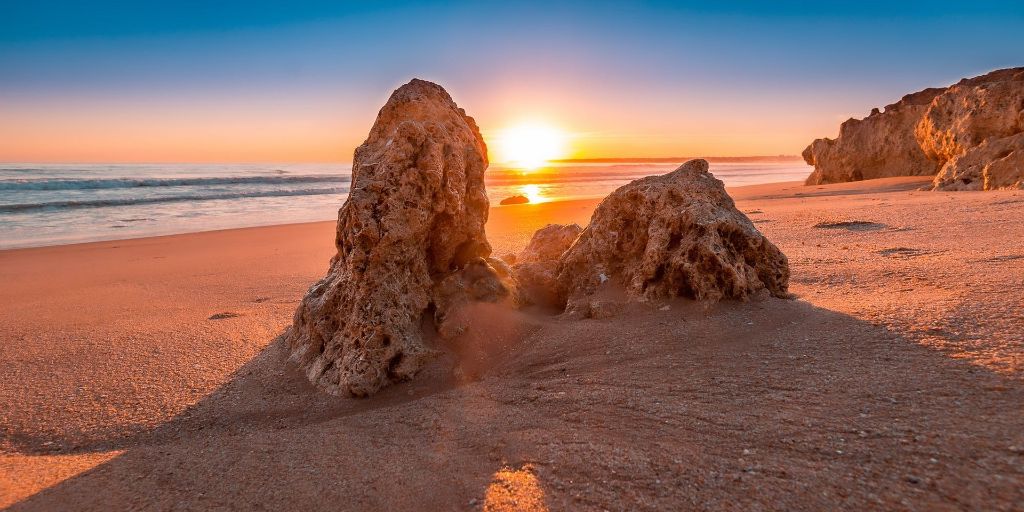 Sonnenuntergang Algarve in Portugal